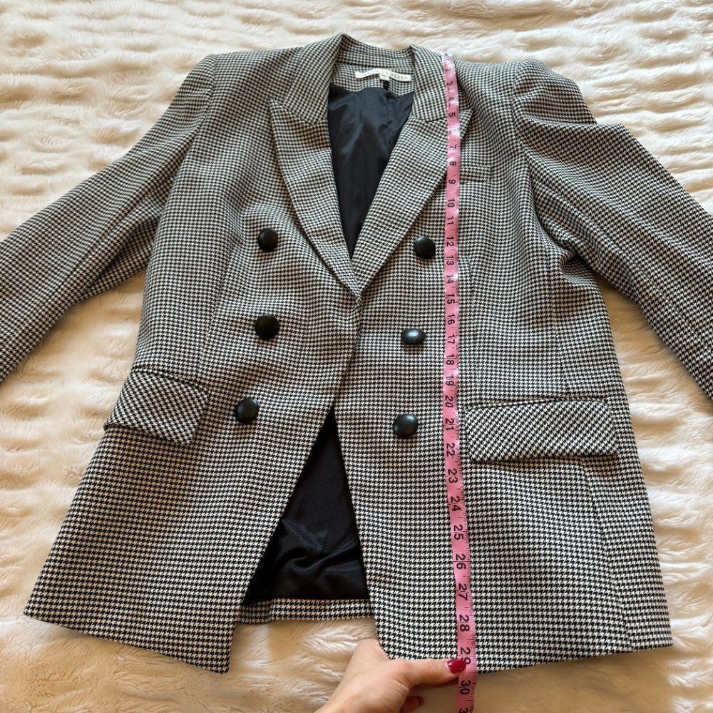 Veronica Beard Leon Dickey Black and White Houndstooth Blazer Jacket - Picture 13 of 14